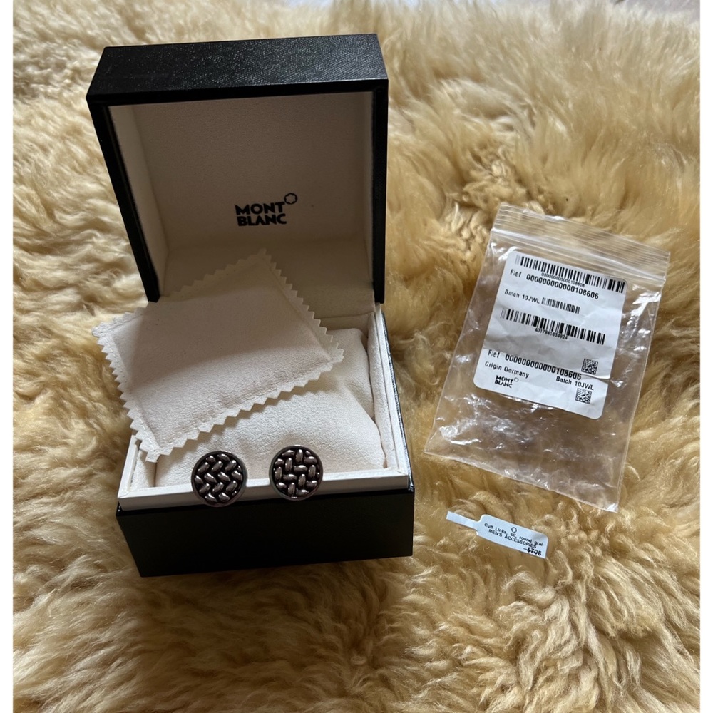 NWT Montblanc Creative Round Sterling Silver Cufflinks